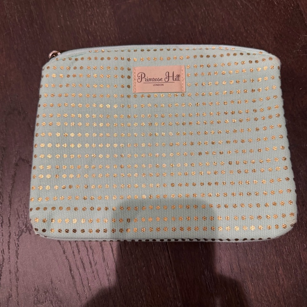 Primrose Hill Gold Dotted Cosmetic Bag - mint